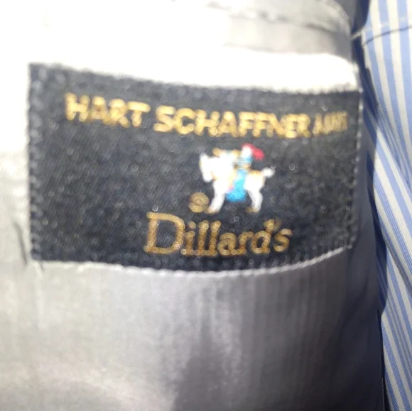 Hart Schnaffner &Marx Gray Pinstripe 2Btn/1Vents Suit Size 44R 38W/32Inseam - Picture 4 of 10